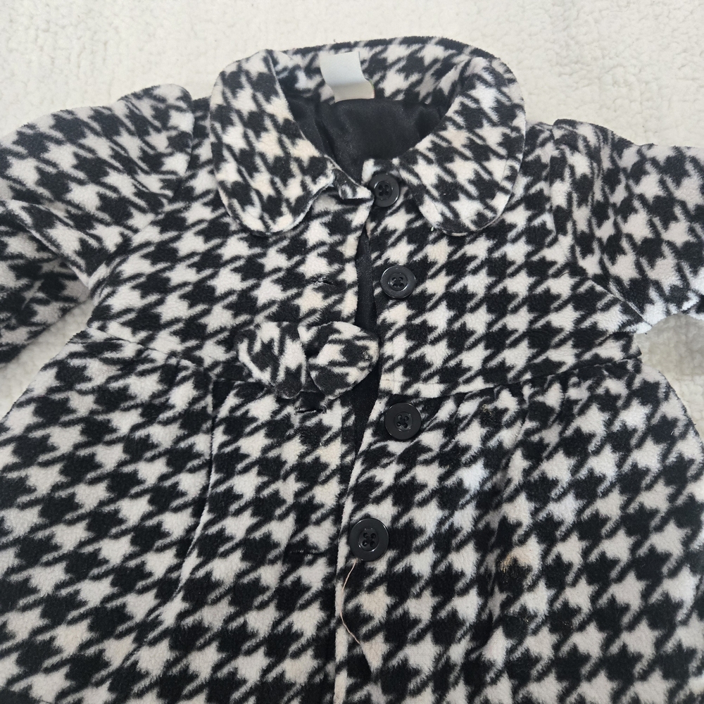 Healthtex Black and White Houndstooth Kids Coat